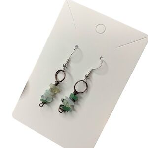 Green crystal earrings